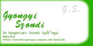 gyongyi szondi business card